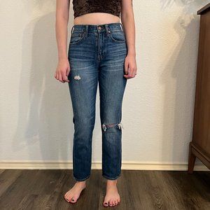 Madewell Distressed Straight Leg Jeans